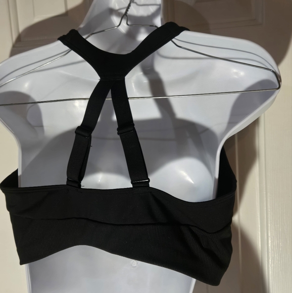 Avia Sports Bra Black Racerback Strappy Molded Cups Adjustable XL Athletic Gym - Picture 5 of 8